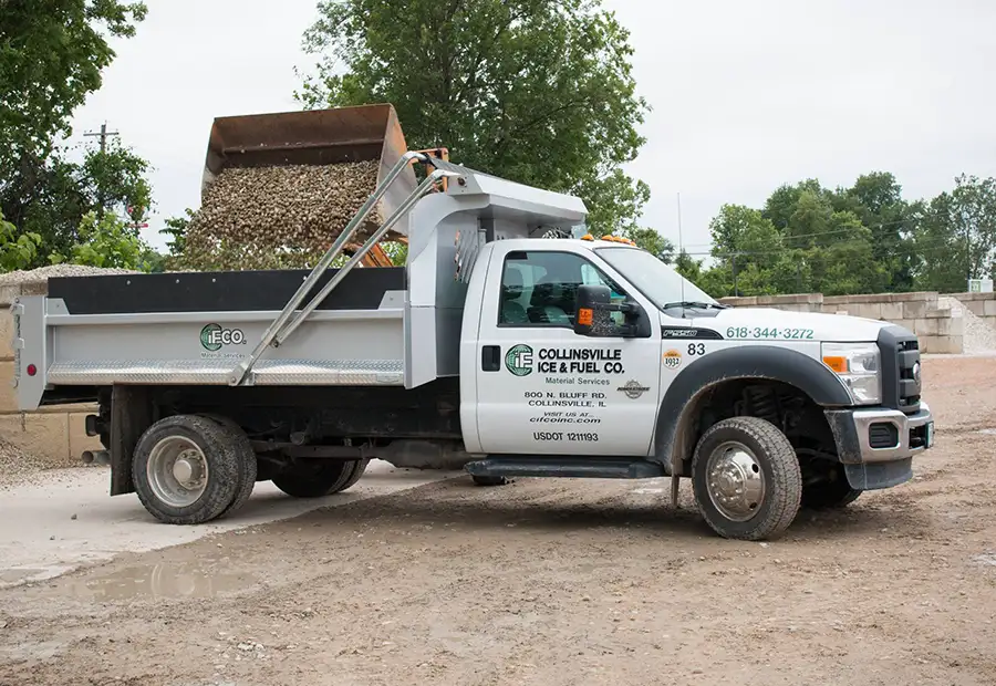 CiFCO loading materials, gravel onto company vehicle truck - Collinsville, IL