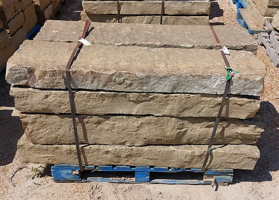 CiFCO Collinsville, IL Materials - Natural Stone - Machine Cut Stone Steps - 5 foot Rust Steps